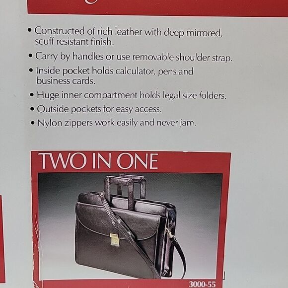 Leed's Finest Leather Two In One Portfolio Business Case NIB - Picture 6 of 10